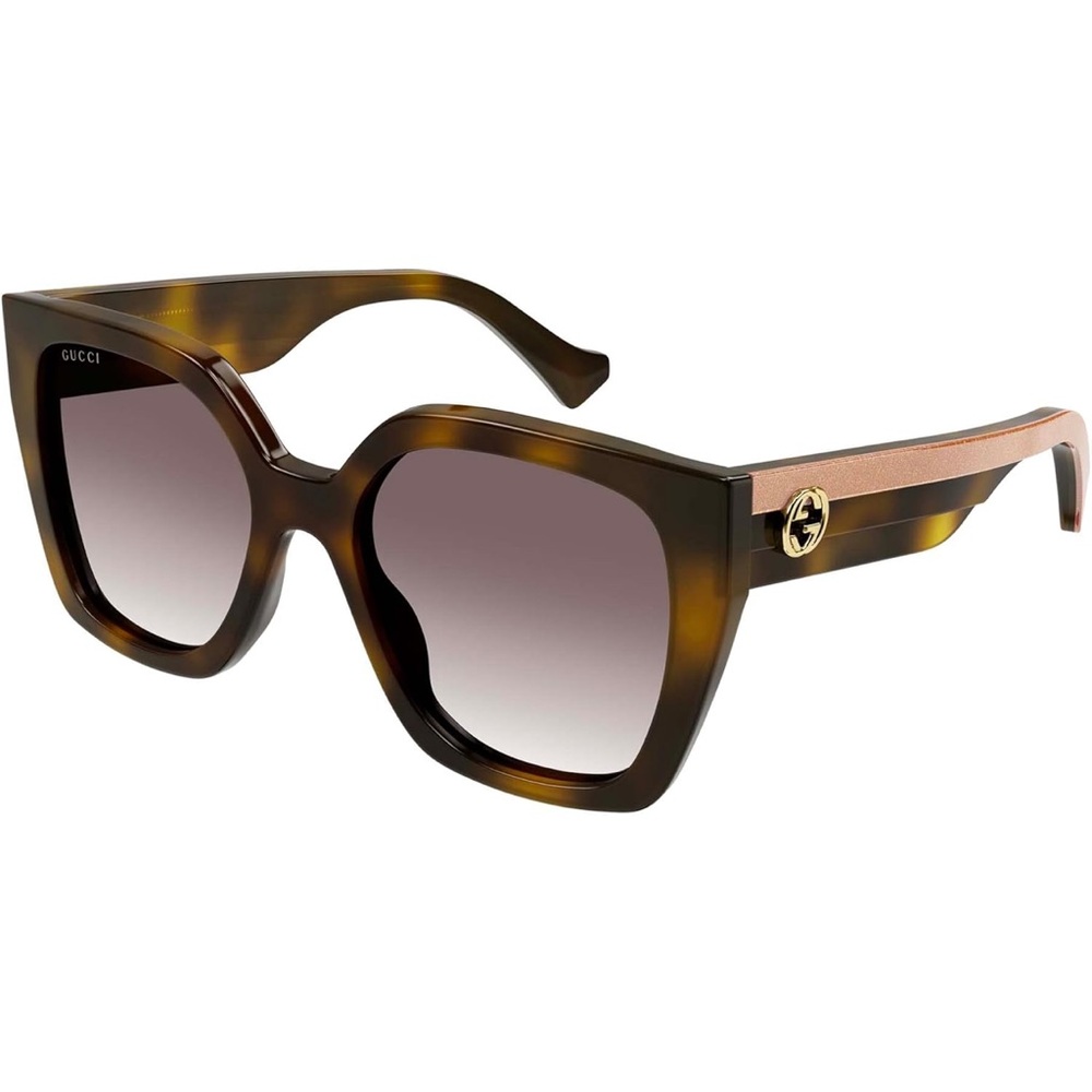 NWT GUCCI Women's Oversized Square Web Studi Sunglasses